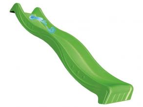 Hullámos műanyag csúszda vízcsatlakozással, zöld, 2,65 m, max. 150 cm
