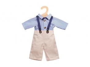 Játékbaba ruha ing nadrággal, nadrágtartóval - 28-35 cm