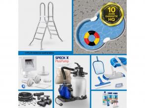 Acélfalú nyolcas alakú 4,7 x 3 x 1,35 méteres szabadon álló/részbe földbe süllyeszthető medence PLUS szett aluminium szegéllyel,szürke fólia 0,8mm-es