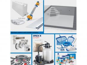 Téglalap alakú Styrofoam profi medence szett 6,00 x 3,00 x 1,50 m, szürke fólia, sarok beépített lépcső 118 x 118 cm