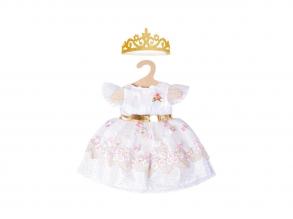Hercegnő ruha szett játékbabának koronával - 28-35 cm