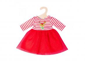 Karácsonyi baba ruha rénszarvasos fejpánttal, méret 28-35 cm