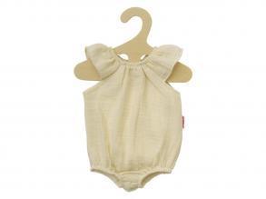 Sárga babaruha fodrokkal, 28-35 cm-es