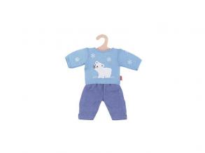 Helles babaruha nadrág és pulóver 28-35 cm-es játékbabára