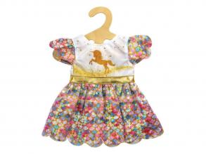 Glitteres babruha egyszarvú mintával 35-45 cm babákhoz
