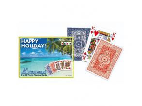 Happy Holiday vízálló plasztik römi kártya 2x55 lap - Piatnik