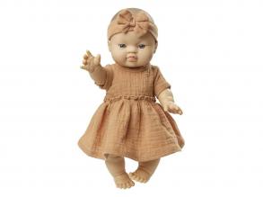 Baba ruha barna, fodrokkal, 35-45 cm