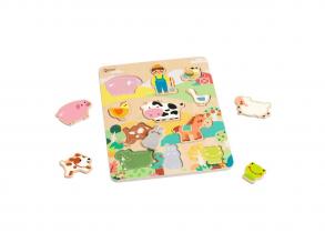 Classic World fa puzzle farm, 12 darabos.