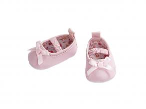 Heless rózsaszín balerinacipő (30-34 cm-es játékbabának)