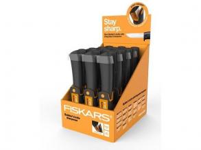 Fiskars Kés építőipari munkákhoz, tokba épített élezővel 12db displayben
