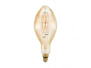 LED lámpa , égő , izzószálas hatás , filament , E27 , 8W , dimmelhető , meleg fehér , borostyán...