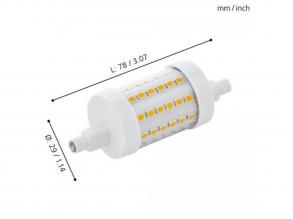 EGLO , 11829 , LEDR7S , fényforrás , 2700 K , R7S , 1X7W , átlátszó