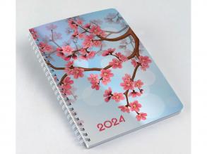 Realsystem 2024-es SP1 8311-55 cseresznyevirág A5 heti beosztású naptár