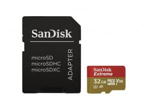 SanDisk 32GB SD micro (SDHC Class 10 UHS-I V30) Extreme Pro memória kártya adapterrel
