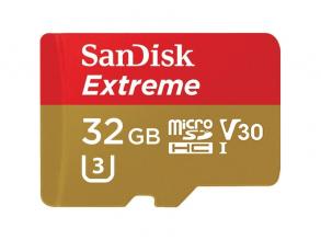 Sandisk 32GB SD micro ( SDHC Class 10) Extreme UHS-I V30 memória kártya adapterrel