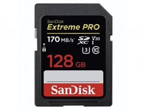 Sandisk 128GB SD (SDXC Class 10 UHS-I U3) Extreme Pro memória kártya