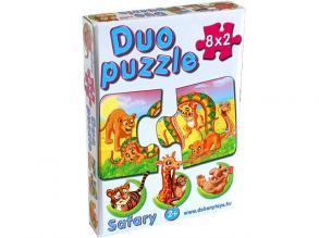 DUO Puzzle Szafari állatokkal - D-Toys