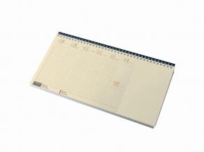 Realsystem 2024-es 7942-19 blokktömbös sárga papíros fekvő bordó asztali naptár