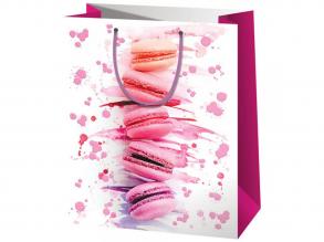 Cardex: Rózsaszín macaron exkluzív közepes méretű ajándéktáska 18x23x10cm