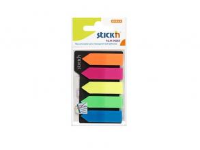 StickN 21143 42x12mm 5x25lapos nyíl formájú neon oldaljelölő címke