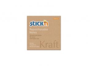 StickN KraftNotes 76x76mm 100lap öntapadós natúr jegyzettömb