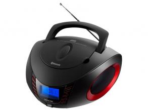Sencor SPT 3600 BR Bluetooth hordozható fekete-piros CD-s rádió