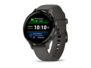 Garmin Venu 3S szürke, szürke kerettel, szilikon szíjjal okosóra