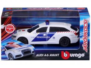 Bburago 1 /43 Audi A6 szirénázó magyar rendőrautó