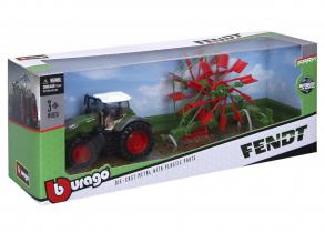Bburago 10 cm traktor - Fendt 1050 Vario tárcsával