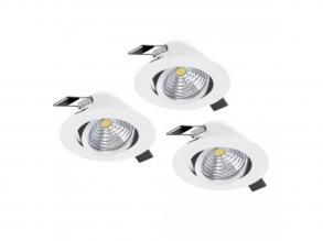 EGLO , 33391 , SALICETO , süllyesztett lámpa , 4000 K , LED , 3X6W , Yes , IP20 , átlátszó, fehér