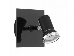 LED lámpatest , spot , 3 Watt , meleg fehér , üveg , fekete , IP44 , EGLO , TAMARA 1 , 33677