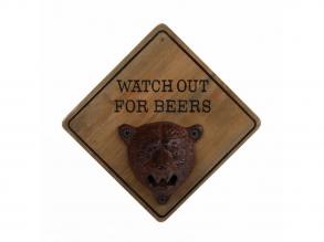Sörnyitó fából - "Watch out for Beers"
