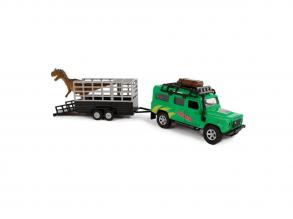 Land Rover utánfutóval és Dinoval