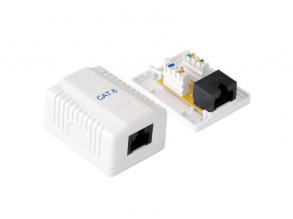 Cat.6 UTP fali aljzat, 1 portos, öntapadós