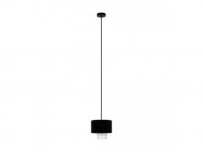 EGLO , 39977 , SAPUARA , függesztett lámpa , E27 , 1X40W , IP20 , fekete, átlátszó