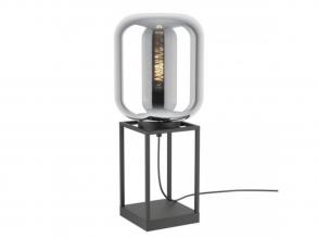EGLO , 39988 , BULCIAGO , asztali lámpa , E27 , 1X40W , IP20 , fekete-átlátszó