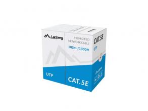 Lanberg LCU5-11CC-0305-S 305m Cat5e UTP szürke árnyékolatlan réz bevonatú alumínium patch kábel