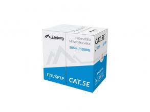 Lanberg LCF5-11CC-0305-S 305m Cat5e FTP szürke árnyékolt réz bevonatú alumínium patch kábel