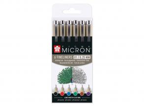 Sakura Pigma Micron 01 tolltartó 6 alapszínnel
