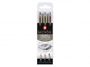 Sakura Pigma Micron tolltartó, 3 fineliner fekete toll, 005-01-Pn Arch