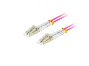 Lanberg FO-LULU-MD41-0050-VT duplex optikai patch kábel 4xLC/UPC csatlakozóval, 50/125 LSZH OM4, 5m
