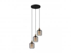 EGLO , 43499 , CHISLE , függesztett lámpa , E27 , 3X40W , IP20 , borostyán