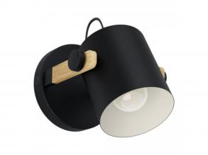 EGLO , 43518 , HORNWOOD , fali lámpa , E27 , 1X28W , IP20 , barna