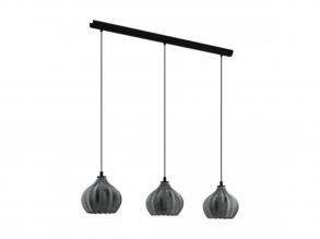 EGLO , 43577 , TAMALLAT , függesztett lámpa , E27 , 3X40W , IP20 , fekete-átlátszó
