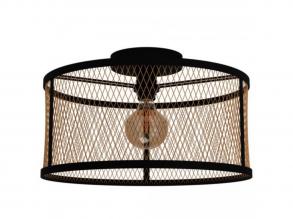 EGLO , 43603 , DELLOW , mennyezeti lámpa , E27 , 1X40W , IP20 , fekete, réz