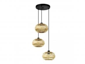 EGLO , 43864 , AMSFIELD 1 , függesztett lámpa , E27 , 3X40W , IP20 , natúr