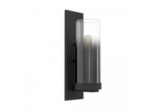 EGLO , 44003 , TOOTHILL , fali lámpa , E27 , 1X40W , IP20 , fekete-átlátszó