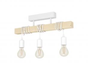 EGLO , 44082 , TOWNSHEND , mennyezeti lámpa , E27 , 3X60W , IP20 , barna