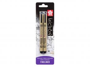 Sakura Pigma Micron toll, 05, 0,45 mm fekete, 2 darab
