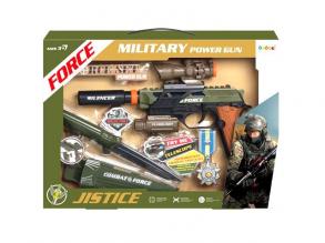 Military Force zöld katonai fegyver szett fénnyel és hanggal